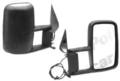 Oglinda exterioara Mercedes Sprinter 2416, 01.192006 partea dreapta, geam crom convex, carcasa neagra reglare electrica cu incalzire, Model Lung / foto