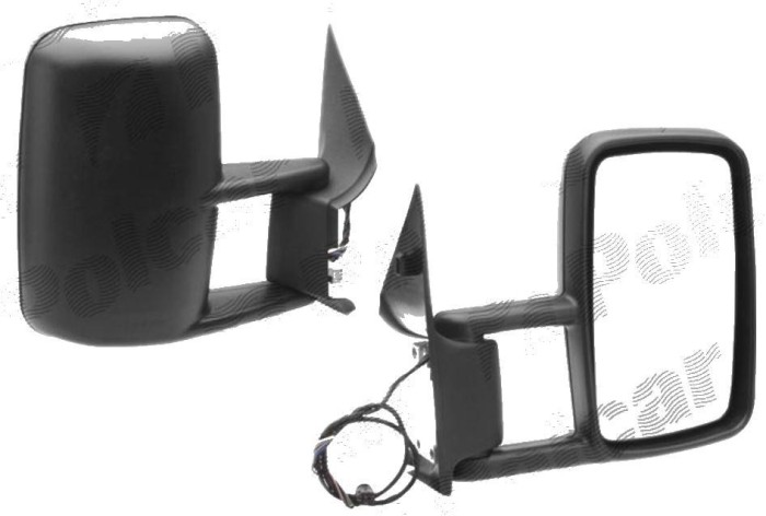 Oglinda exterioara Mercedes Sprinter 2416, 01.192006 partea dreapta, geam crom convex, carcasa neagra reglare electrica cu incalzire, Model Lung /