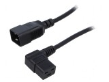 Cablu IEC C19 mamă &icirc;n unghi - IEC C20 tată, 3m, 3x1,5mm&sup2; PVC