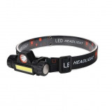 Cumpara ieftin Lanterna de cap, LED COB+CREE, cu magnet, curea reglabila, 200 lm, USB, Trizand