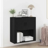 VidaXL Dulap de perete, stejar negru, 80x33x80 cm, lemn prelucrat