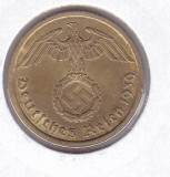 Germania 10 ReichsPfennig 1939 A, Europa, Cupru-Nichel
