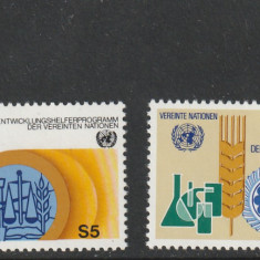 Natiunile unite-UNO Viena 1981-Programul de dezvoltare,dant., MNH,Mi.21-22