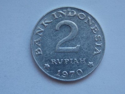 2 RUPIAH 1970 INDONEZIA-XF foto