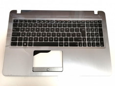 Carcasa superioara cu tastatura palmrest Laptop, Asus, X540, X540L, X540S, X540LA, X540LJ, X540SA, X540SC, 90NB0B33-R31UK0, gri, layout UK foto