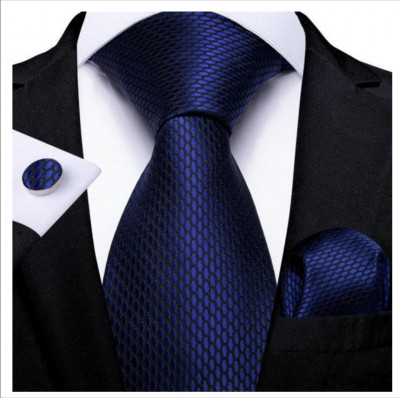 Set cravata + batista + butoni - matase - model 24 foto