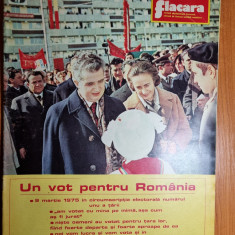 revista flacara 15 martie 1975-articole si foto despre votarea de la 9 martie