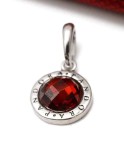 Charm 2 culori ROSU/ROZ piatra semipretioasa-- CHA1082, Argintboutique