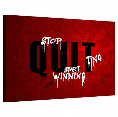 Tablou Canvas, Tablofy, Stop Quitting, Start Winning, Printat Digital, 70 &amp;times; 50 cm foto