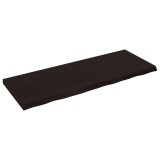 vidaXL Blat de masă gri 160x60x(2-6) cm, lemn masiv stejar tratat
