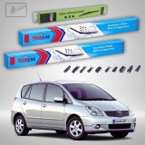 Cumpara ieftin Ștergătoare Toyota Corolla Verso E12 MPV 2002-2004 | Set Față și Spate Flat Premium &ndash; TeamCar&reg;