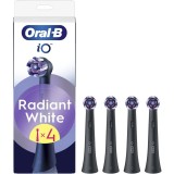 Rezerve periuta de dinti Oral-B iO Radiant White, compatibile doar cu seria iO, Negru, 4 buc