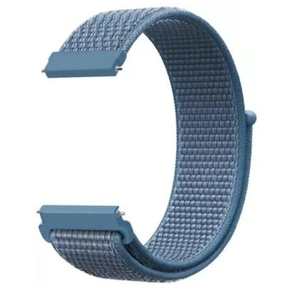 Curea material textil, compatibila Amazfit GTS 4 Mini, telescoape Quick Release, Powder Blue foto