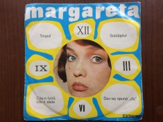 margareta paslaru pislaru timpul soldatelul disc single 7&quot; vinyl muzica usoara pop EDC 10289 VG+