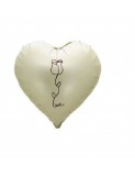 Balon folie cream inima satin Love 45 cm