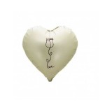 Balon folie cream inima satin Love 45 cm
