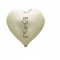 Balon folie cream inima satin Love 45 cm