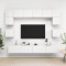 vidaXL Set dulapuri TV, 8 piese, alb, lemn prelucrat
