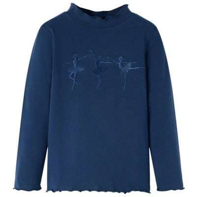 Tricou pentru copii cu m&amp;acirc;neci lungi, bleumarin, 140 foto