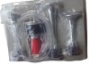 Claxon Auto Universal Puternic 12V/24V, Negru/Rosu, Compatibil Auto, Camion, Moto, Avertizare Sonora Eficienta