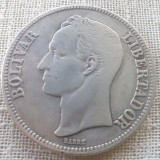 Venezuela 5 Bolivares 1936 argint, America Centrala si de Sud