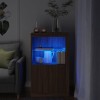 VidaXL Dulap lateral cu lumini LED, stejar maro, lemn prelucrat 836629
