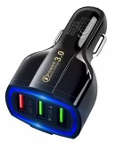 Incarcator auto 12-24V Fast Charge cu port USB, PD(Type-C) si QC3.0 - BK351