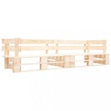 Gossi canapea de gradina cu 2 locuri, natural, paleti din lemn