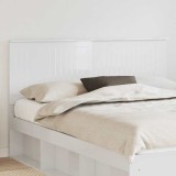 VidaXL Tăblie cap cu headboard Alb Lucios 160 cm Lemn compozit 887741