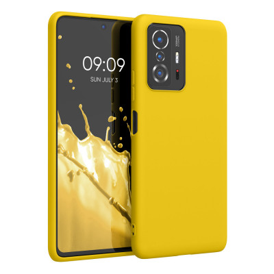 Husa kwmobile pentru Xiaomi 11/11T, Silicon, Galben, 56245.165 foto