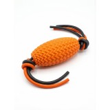 Jucarie pentru Caini Nunbell &ndash; Jucarie Interactiva de Ros in Forma de Minge Ovala TPR cu Funie, Portocaliu