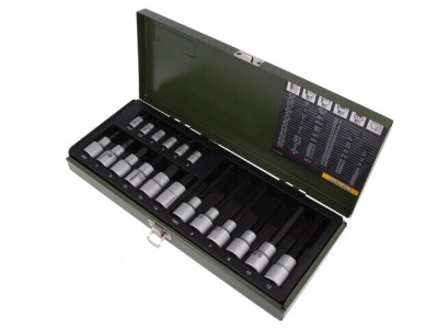 Set Chei Tubulare 18 Bucăți Fixare 1/2&amp;quot; și 1/4&amp;quot; foto