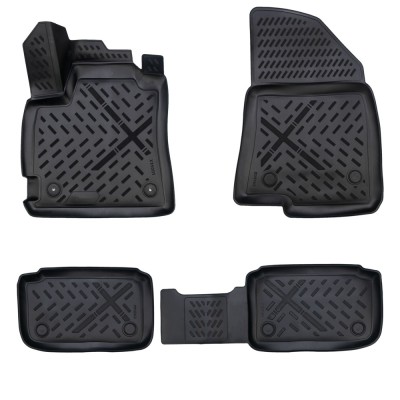 Set covorase auto din cauciuc tip tavita 3D dedicate Dacia Logan III 2020-2025 foto