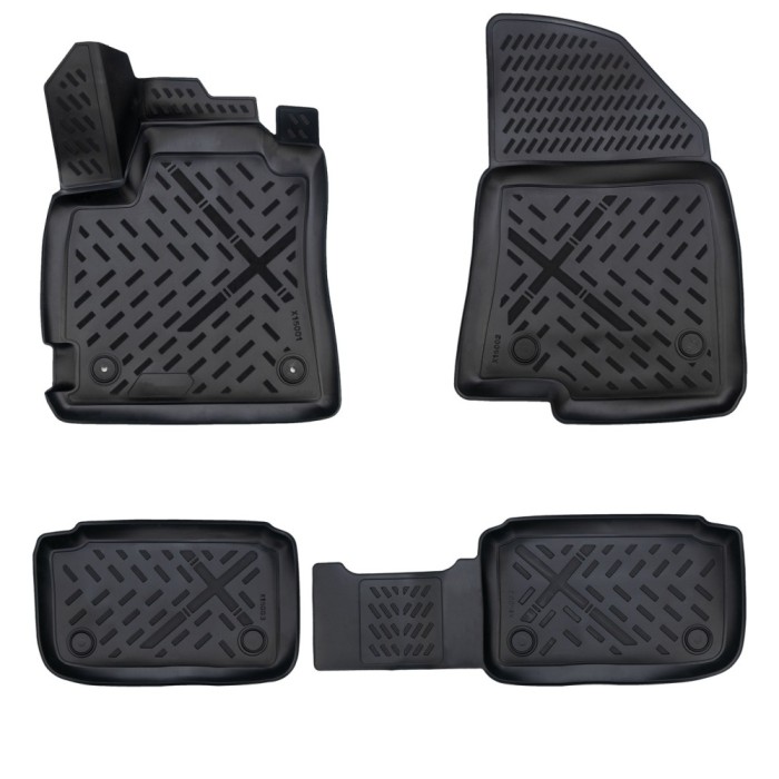 Set covorase auto din cauciuc tip tavita 3D dedicate Dacia Logan III 2020-2025