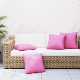 VidaXL Perne decorative 4 pcs Roz 40x40 cm din material textil