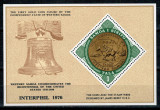 Cumpara ieftin Samoa 1976 - Moneda pe timbru, calarie, expo Interphil76, colita