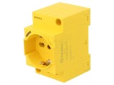 Conector Alimentare AC Mamă Galben 250V 16A 3 Pin