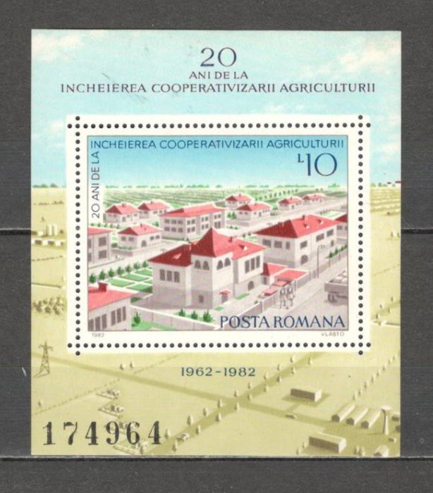 Romania.1982 20 ani incheierea colectivizarii-Bl. ZR.692