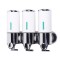 Set dispenser gel de dus, sampon, sapun lichid, balsam sau conditioner pentru baie, bucatarie, hotel, 3 X 500 ml, alb