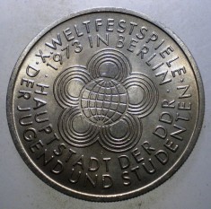 7.400 GERMANIA RDG DDR X WELTFESTSPIELE 10 MARK 1973 A XF/AUNC foto