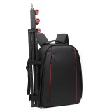 Cumpara ieftin Geanta / Rucsac pentru camera foto SLR, DSLR si accesorii, impermeabil, suport trepied, obiective, spatiu laptop, rezistent la socuri, compact, Negru