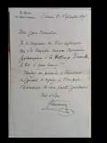 Scrisoare scrisa si semnata olograf de A M Goluchowski(1849-1921)