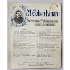 CULEGERE DE MELODII ROMANESTI de M. COHEN - LINARU , nr. 10 : DRAGA MEA , PARTITURA CU TEXT IN ROMANA , FRANCEZA , GERMANA , CCA. 1900