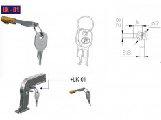 Antifurt cupla remorca cu cheie LK-01 foto
