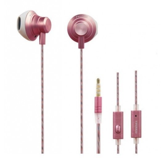 Casti audio fineblue f-01 microfon roz auriu