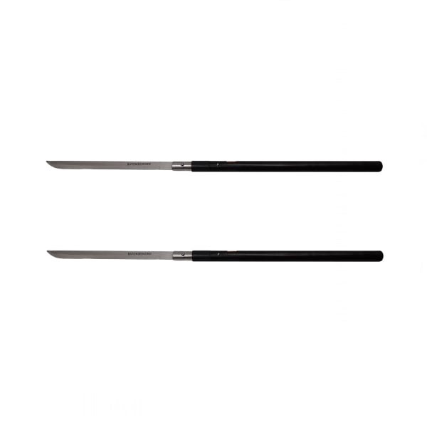 Pachet doua sabii de vanatoare, Shaolin Master, model baston, 87 cm, negru, teaca inclusa