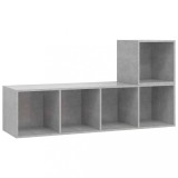 Cumpara ieftin Set de dulapuri TV, 2 piese, gri beton, lemn prelucrat