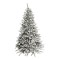Brad de craciun artificial pulverizat alb-tip zapada, 1.8 m inaltime, verde