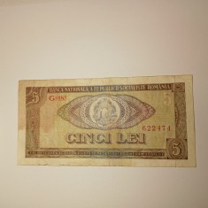 Bancnota 5 lei 1966 circulata foto