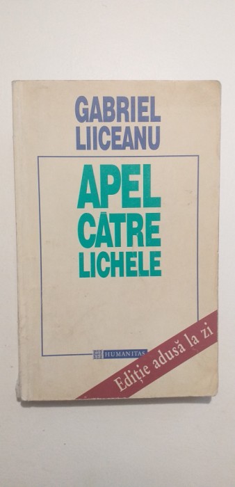 APEL CATRE LICHELE - GABRIEL LIICEANU